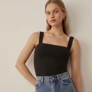 Reformation Canyon Knit Tank | FOREST GREEN